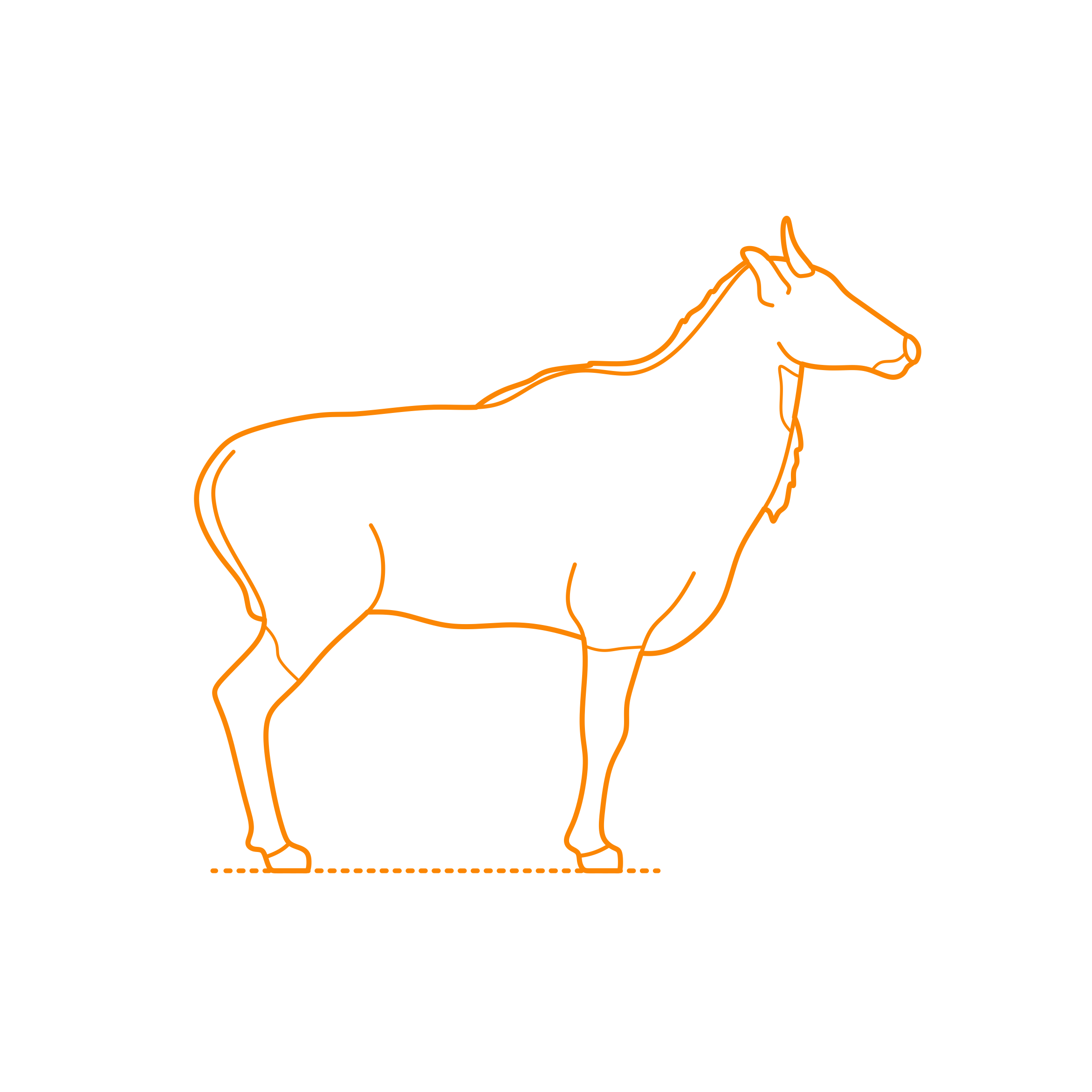 Animals Bovines Nilgai Sticker Outline Svg File Free Vectors